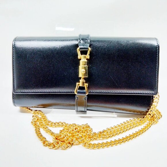 Gucci Long Wallet Black Leather 547-070925 - Picture 1 of 9